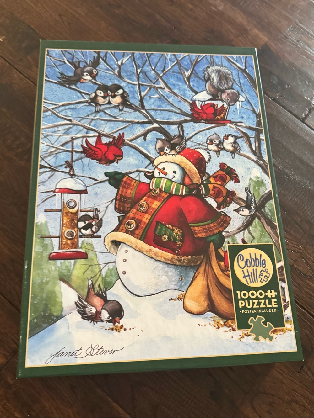Cobble Hill Red Snowman with Birds 1000-Piece Jigsaw Puzzle